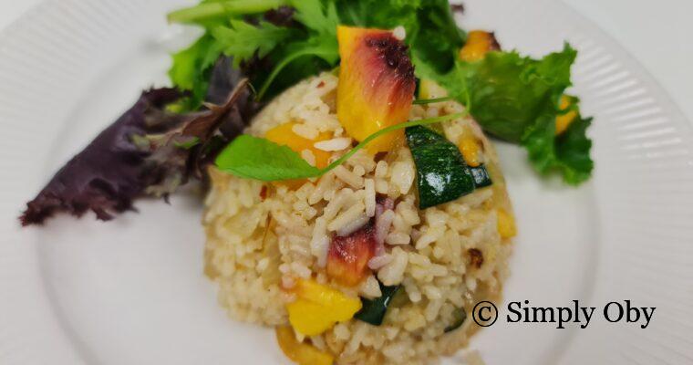 Easy Fried Rice with Peaches