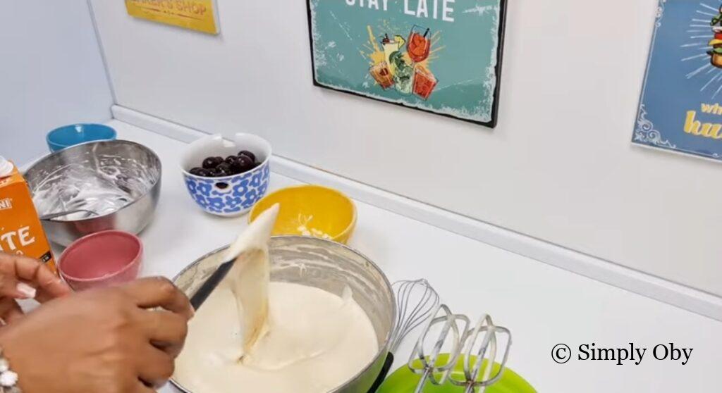 Mixing and Folding egg white into batter