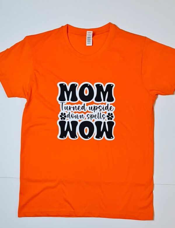 Orange Tee Mom Wow