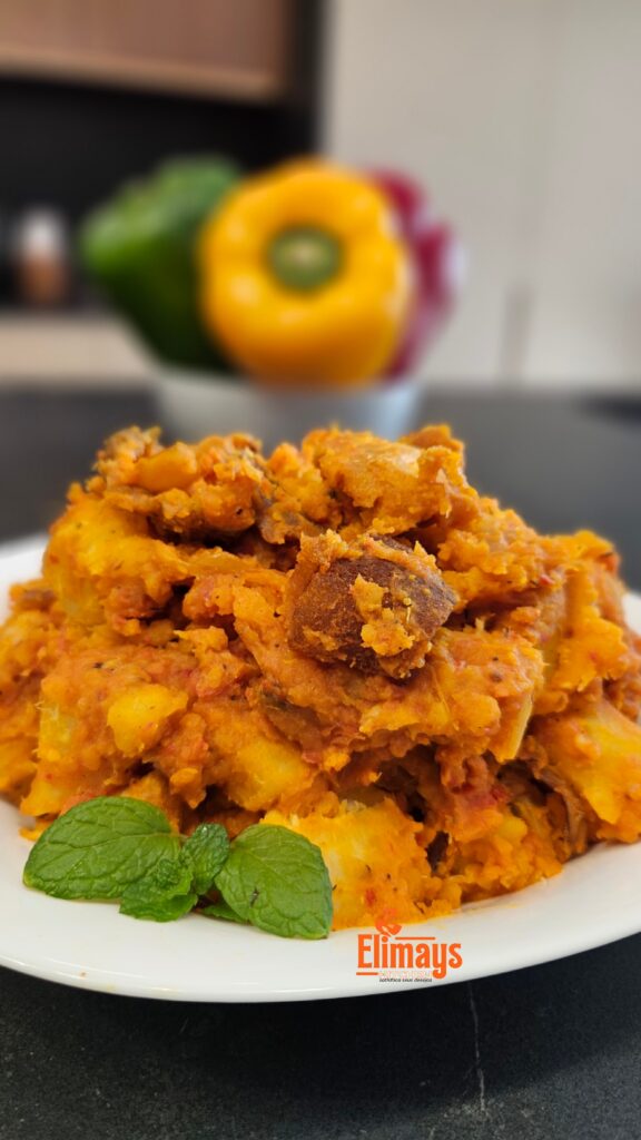 Plate of yam porrige