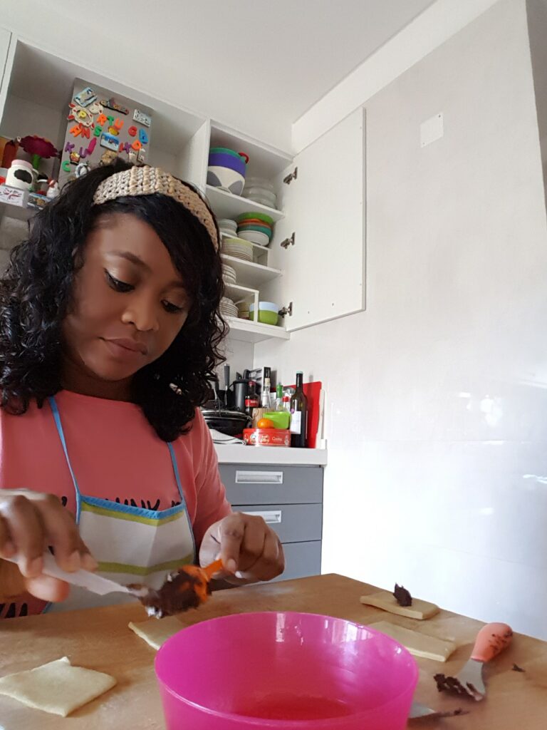 Making chocolate pop tarts